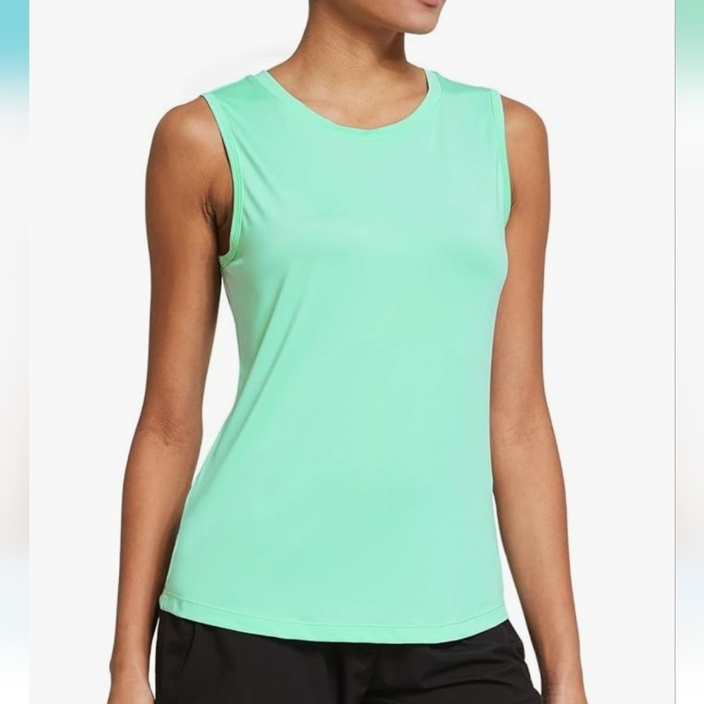 baleaf Workout Tank Top. Sleeveless Running Athletic. Color: Aqua. Size Medium.